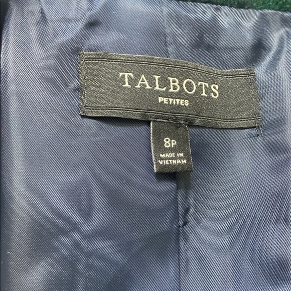 Talbots Women's Tartan wool Blazer - Navy and Green - Picture 5 of 7